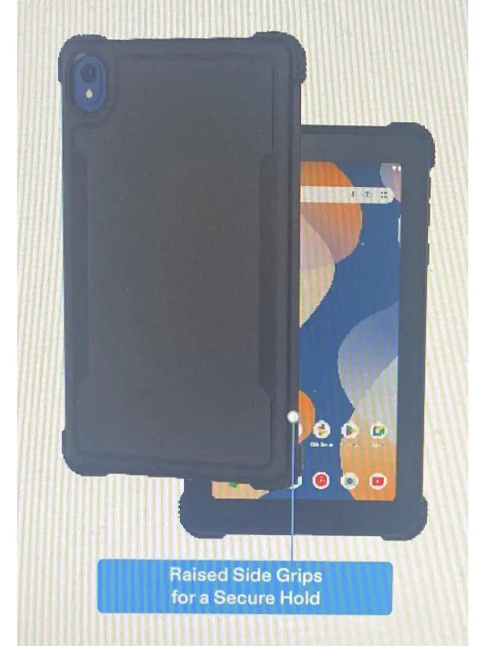 Onn Protective Grip Tablet Case for Onn 7” Tablet (2024 Model) Black